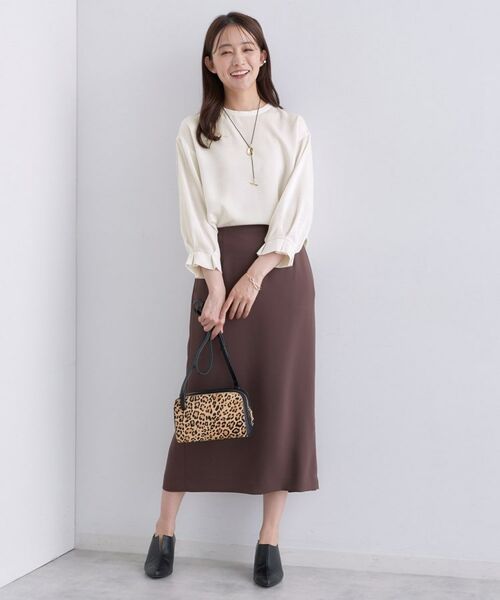 INDIVI / インディヴィ シャツ・ブラウス | 【セットアップ可能】スエード調サテンブラウス | 詳細4