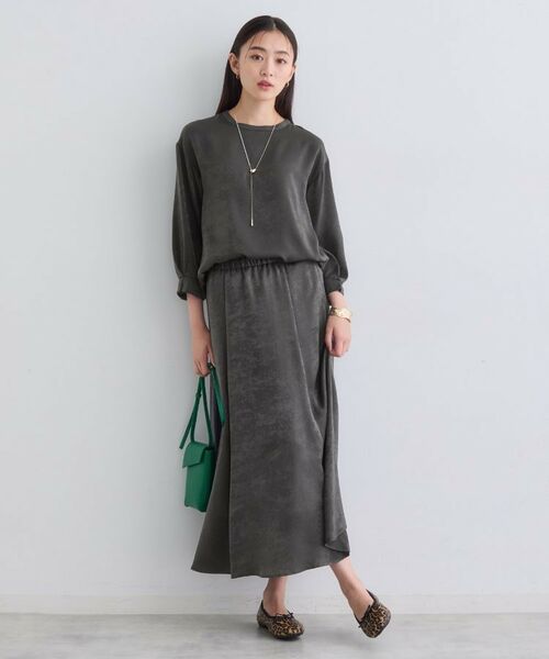 INDIVI / インディヴィ シャツ・ブラウス | 【セットアップ可能】スエード調サテンブラウス | 詳細8