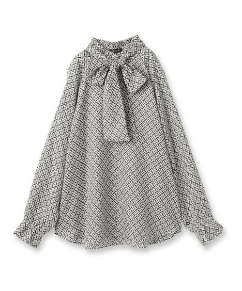 INDIVI / インディヴィ シャツ・ブラウス | ジオメプリントボウタイブラウス | 詳細1