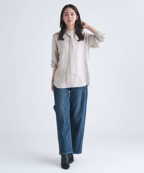 INDIVI / インディヴィ シャツ・ブラウス | ジオメプリントボウタイブラウス | 詳細11