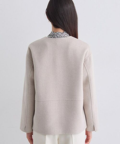 INDIVI / インディヴィ その他アウター | 【配色デザイン／ショート丈】ウールリバー ノーカラーコート | 詳細16