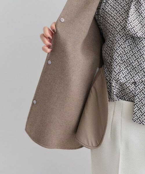 INDIVI / インディヴィ その他アウター | 【配色デザイン／ショート丈】ウールリバー ノーカラーコート | 詳細21