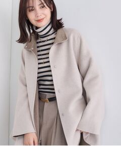 INDIVI / インディヴィ その他アウター | 【配色デザイン／ミドル丈】ウールリバー テントラインコート