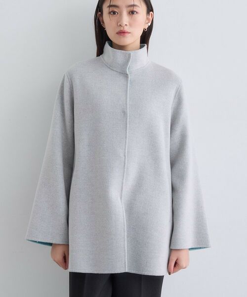 INDIVI / インディヴィ その他アウター | 【配色デザイン/ミドル丈】ウールリバー テントラインコート | 詳細14