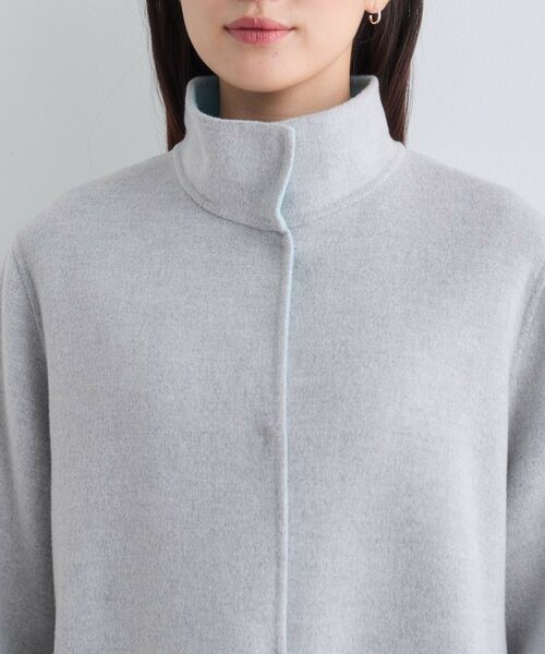 INDIVI / インディヴィ その他アウター | 【配色デザイン/ミドル丈】ウールリバー テントラインコート | 詳細17