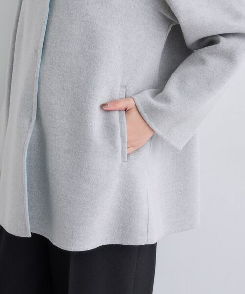 INDIVI / インディヴィ その他アウター | 【配色デザイン/ミドル丈】ウールリバー テントラインコート | 詳細19
