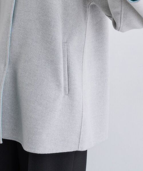 INDIVI / インディヴィ その他アウター | 【配色デザイン/ミドル丈】ウールリバー テントラインコート | 詳細21