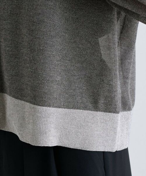 INDIVI / インディヴィ カーディガン・ボレロ | 【程よいシアー素材/洗える】バイカラーラメカーディガン | 詳細19