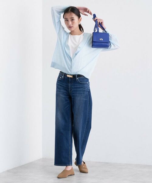 INDIVI / インディヴィ カーディガン・ボレロ | 【程よいシアー素材/洗える】バイカラーラメカーディガン | 詳細4