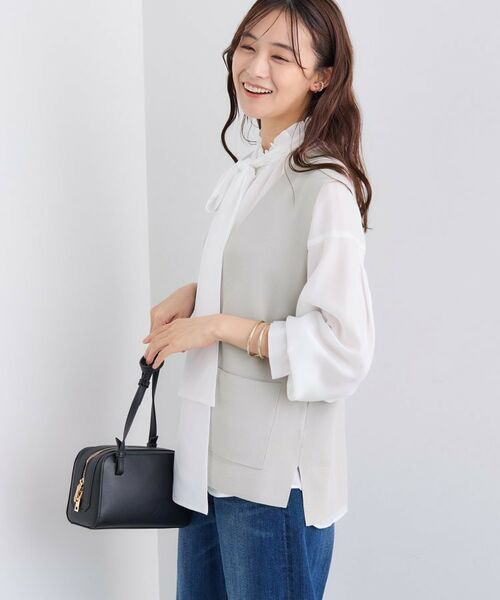 INDIVI / インディヴィ ニット・セーター | Vネック ニットジレ | 詳細6