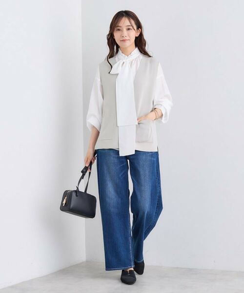 INDIVI / インディヴィ ニット・セーター | Vネック ニットジレ | 詳細8