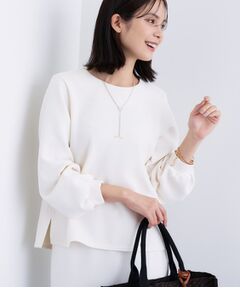 INDIVI / インディヴィ カットソー | 【SETUP可能／袖コンシャス】ダンボールジャージトップス