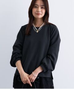 INDIVI / インディヴィ カットソー | 【SETUP可能／袖コンシャス】ダンボールジャージトップス