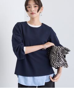 INDIVI / インディヴィ カットソー | 【SETUP可能／袖コンシャス】ダンボールジャージトップス