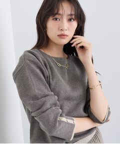 INDIVI / インディヴィ ニット・セーター | 【洗える／SETUP可能】ジャカードボートネックニット