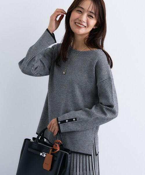 INDIVI / インディヴィ ニット・セーター | 【洗える／SETUP可能】ジャカードボートネックニット | 詳細10