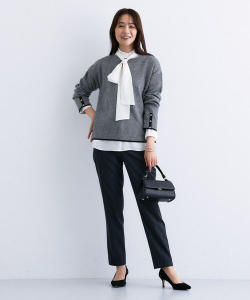 INDIVI / インディヴィ ニット・セーター | 【洗える／SETUP可能】ジャカードボートネックニット | 詳細12