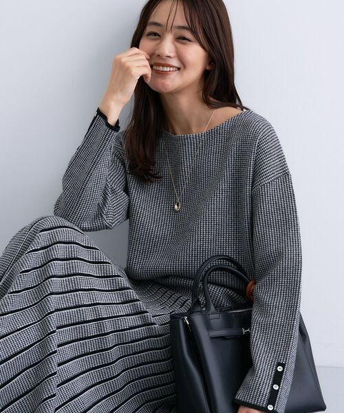 INDIVI / インディヴィ ニット・セーター | 【洗える／SETUP可能】ジャカードボートネックニット | 詳細25