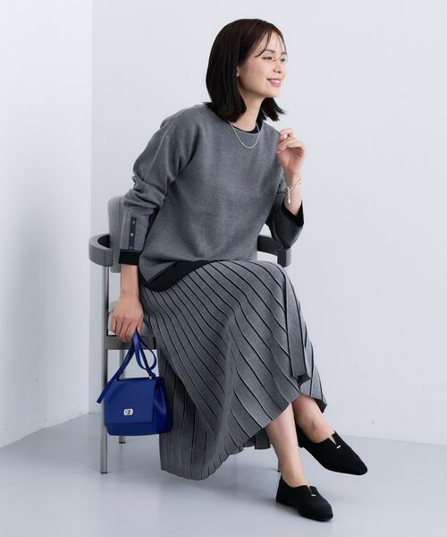 INDIVI / インディヴィ ニット・セーター | 【洗える／SETUP可能】ジャカードボートネックニット | 詳細3