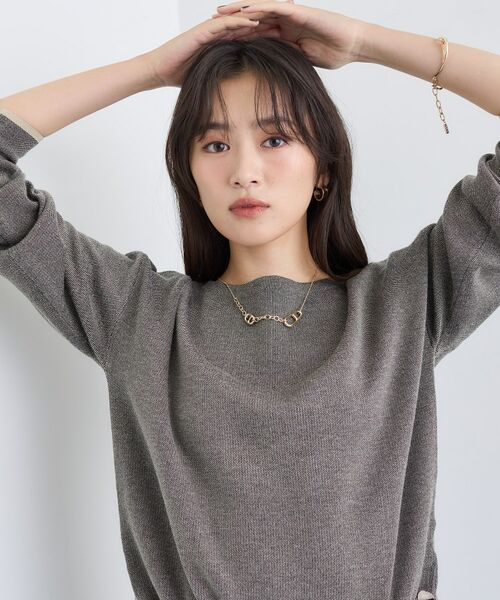 INDIVI / インディヴィ ニット・セーター | 【洗える／SETUP可能】ジャカードボートネックニット | 詳細6