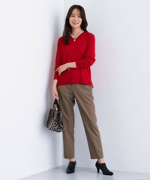 INDIVI / インディヴィ ニット・セーター | 【洗える／毛玉になりにくい】エクストラファインウール Vネックニット | 詳細12