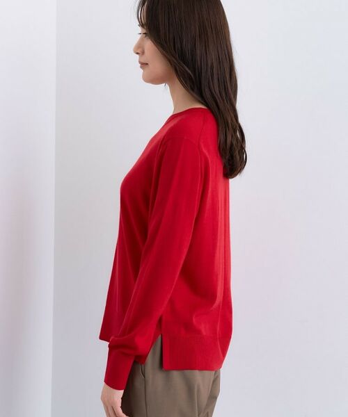 INDIVI / インディヴィ ニット・セーター | 【洗える／毛玉になりにくい】エクストラファインウール Vネックニット | 詳細23