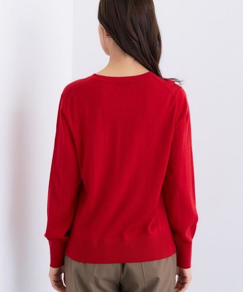 INDIVI / インディヴィ ニット・セーター | 【洗える／毛玉になりにくい】エクストラファインウール Vネックニット | 詳細24