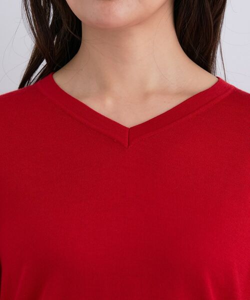 INDIVI / インディヴィ ニット・セーター | 【洗える／毛玉になりにくい】エクストラファインウール Vネックニット | 詳細25