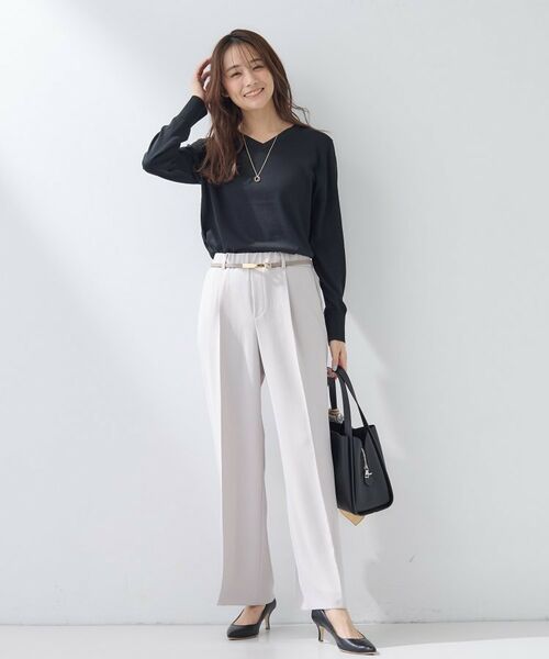 INDIVI / インディヴィ ニット・セーター | 【洗える／毛玉になりにくい】エクストラファインウール Vネックニット | 詳細29