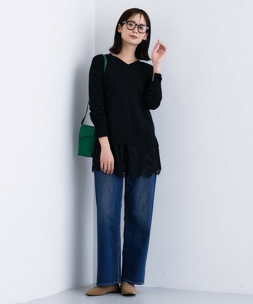 INDIVI / インディヴィ ニット・セーター | 【洗える／毛玉になりにくい】エクストラファインウール Vネックニット | 詳細8