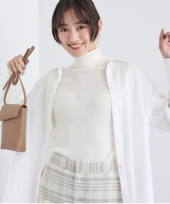 INDIVI / インディヴィ ニット・セーター | 【洗える／毛玉になりにくい】エクストラファインウール リブタートルニット