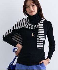 INDIVI / インディヴィ ニット・セーター | 【洗える／毛玉になりにくい】エクストラファインウール リブタートルニット