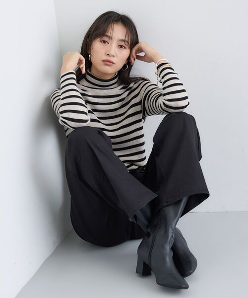 INDIVI / インディヴィ ニット・セーター | 【洗える／毛玉になりにくい】エクストラファインウール リブタートルニット | 詳細19