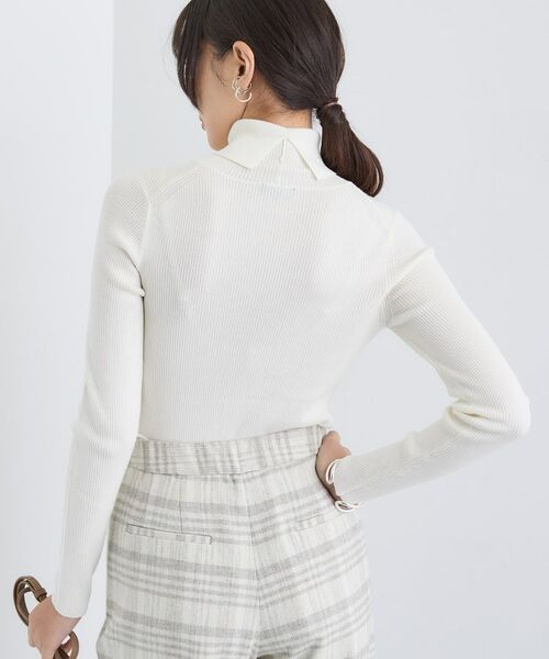 INDIVI / インディヴィ ニット・セーター | 【洗える／毛玉になりにくい】エクストラファインウール リブタートルニット | 詳細3