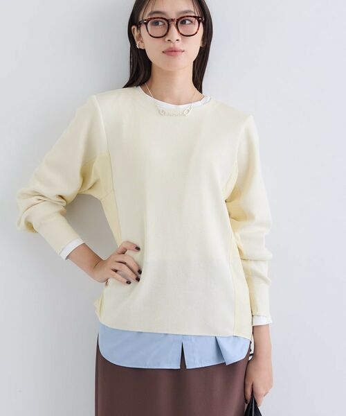 INDIVI / インディヴィ ニット・セーター | 【洗える/選べる8色】トーンアップニット(アイボリー(004))