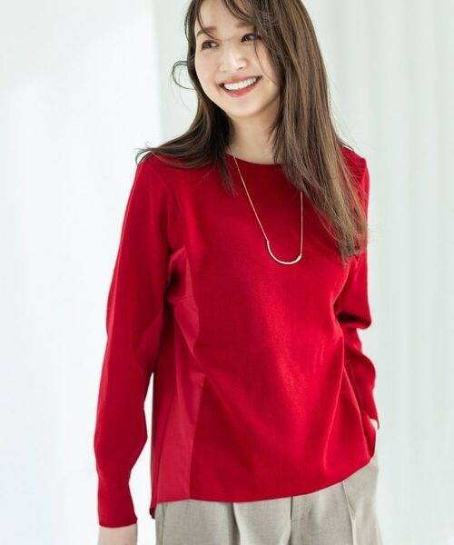 INDIVI / インディヴィ ニット・セーター | 【洗える/選べる8色】トーンアップニット(レッド(062))