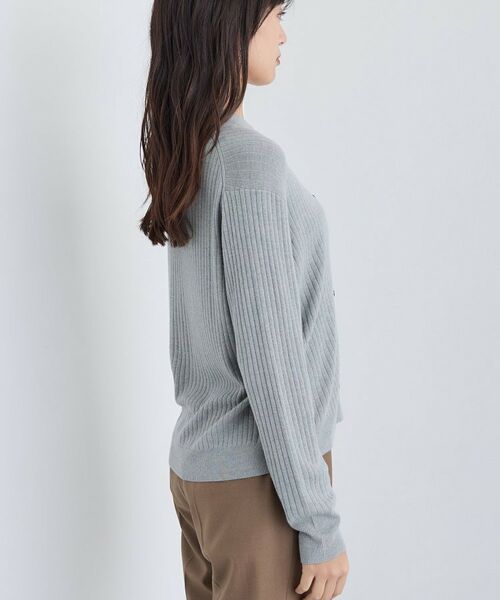 INDIVI / インディヴィ カーディガン・ボレロ | 【トレンド】衿付きワイドリブニット | 詳細11
