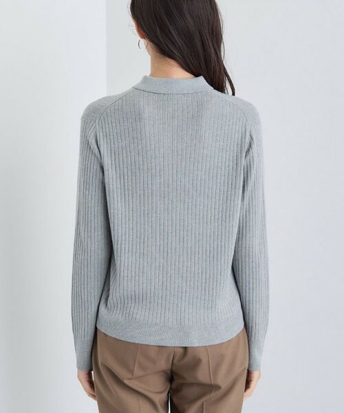 INDIVI / インディヴィ カーディガン・ボレロ | 【トレンド】衿付きワイドリブニット | 詳細12