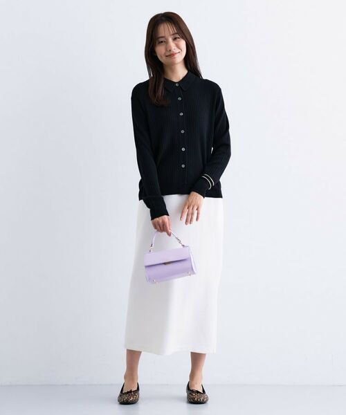INDIVI / インディヴィ カーディガン・ボレロ | 【トレンド】衿付きワイドリブニット | 詳細3