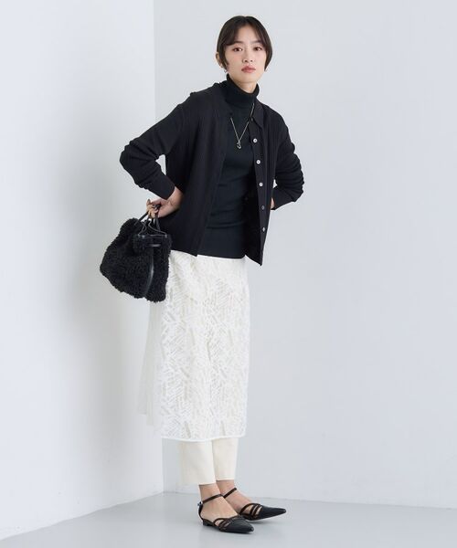 INDIVI / インディヴィ カーディガン・ボレロ | 【トレンド】衿付きワイドリブニット | 詳細4