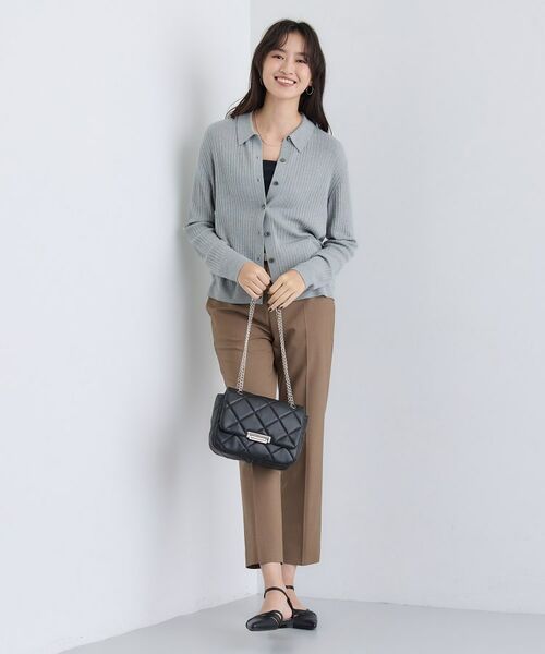 INDIVI / インディヴィ カーディガン・ボレロ | 【トレンド】衿付きワイドリブニット | 詳細7