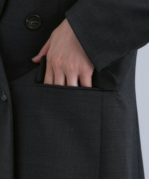 INDIVI / インディヴィ テーラードジャケット | 【日本製／スーツ／通勤】シルクウールストレッチ ダブルジャケット | 詳細16
