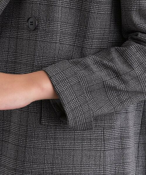 INDIVI / インディヴィ テーラードジャケット | 【洗える／オンオフ】チェック柄ダブルジャケット | 詳細11