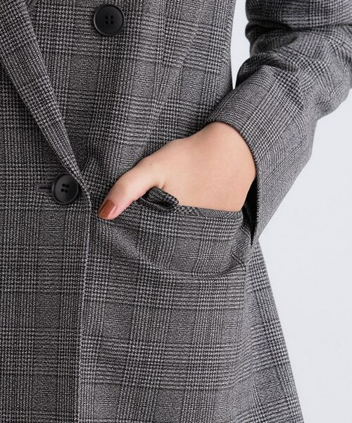 INDIVI / インディヴィ テーラードジャケット | 【洗える／オンオフ】チェック柄ダブルジャケット | 詳細12