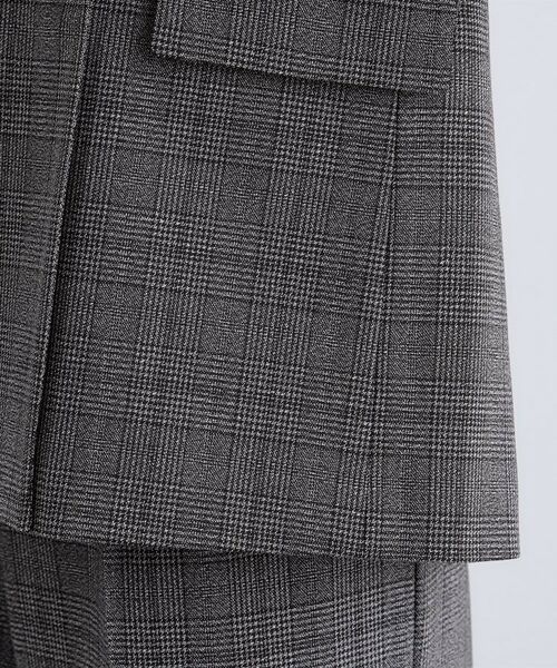 INDIVI / インディヴィ テーラードジャケット | 【洗える／オンオフ】チェック柄ダブルジャケット | 詳細13