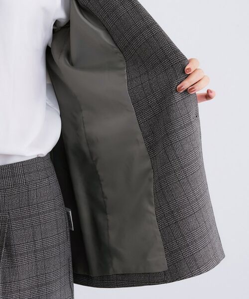 INDIVI / インディヴィ テーラードジャケット | 【洗える／オンオフ】チェック柄ダブルジャケット | 詳細14
