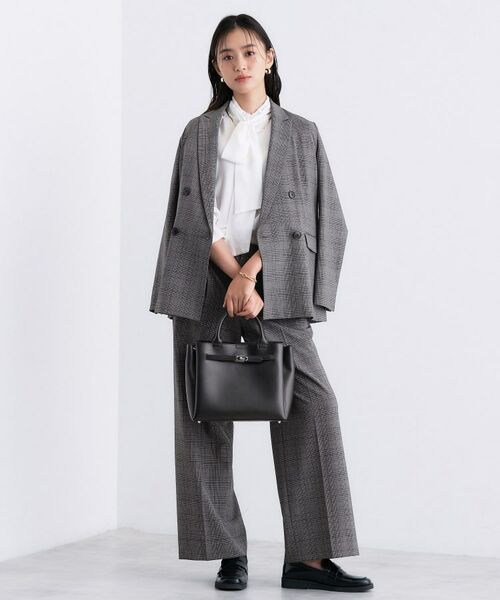 INDIVI / インディヴィ テーラードジャケット | 【洗える／オンオフ】チェック柄ダブルジャケット | 詳細4