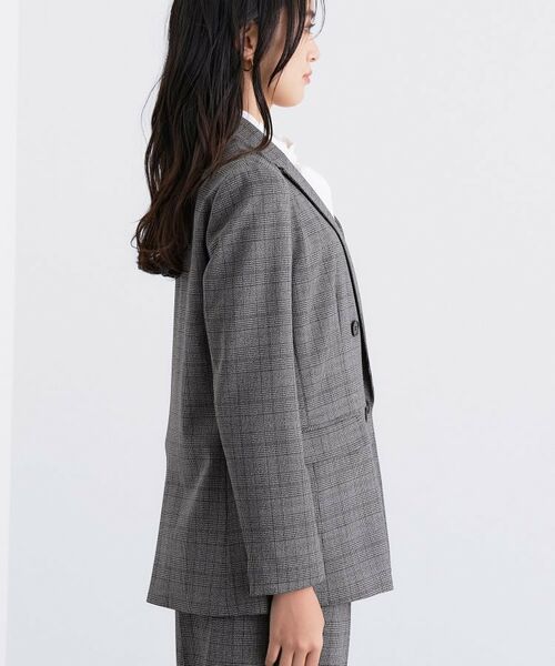 INDIVI / インディヴィ テーラードジャケット | 【洗える／オンオフ】チェック柄ダブルジャケット | 詳細7
