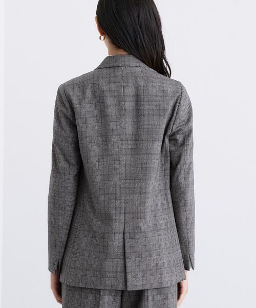 INDIVI / インディヴィ テーラードジャケット | 【洗える／オンオフ】チェック柄ダブルジャケット | 詳細8