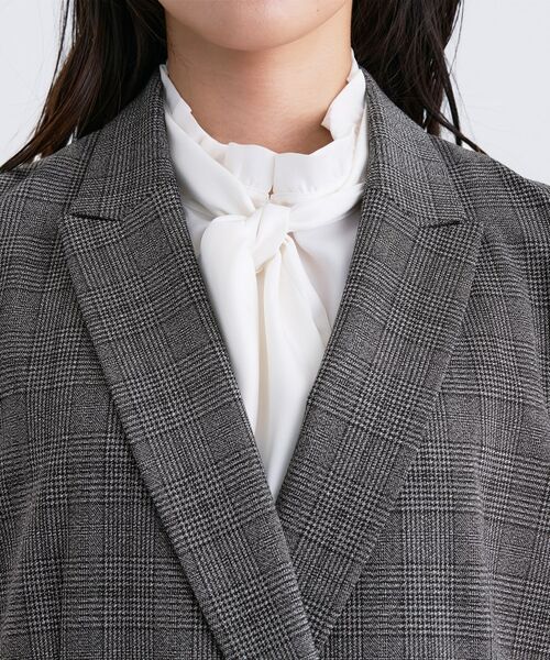 INDIVI / インディヴィ テーラードジャケット | 【洗える／オンオフ】チェック柄ダブルジャケット | 詳細9